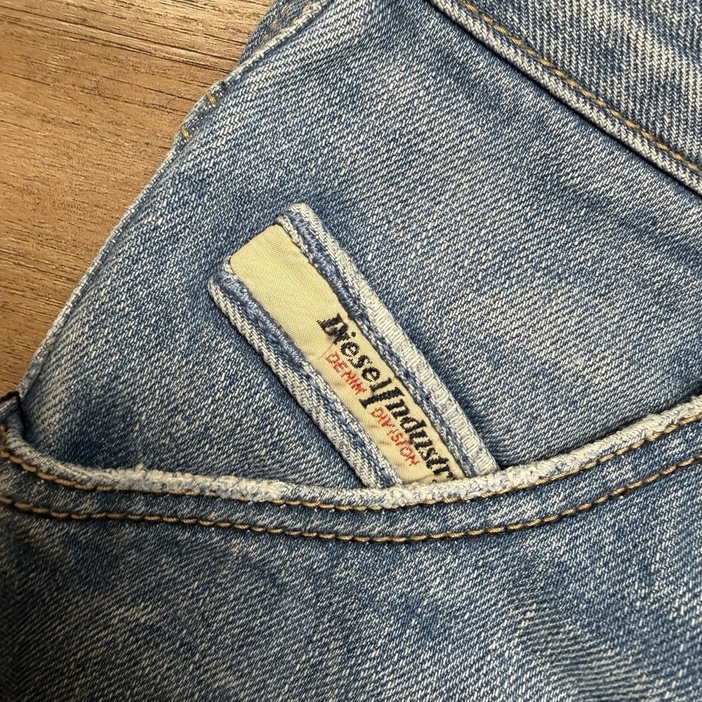Diesel Bumix Jeans Men 29x34 Blue Relaxed Straight Made Italy Denim Skater Y2K - Picture 6 of 15
